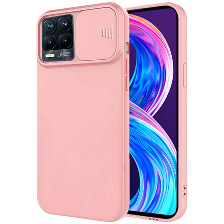 Etui SAMSUNG GALAXY S21 FE Silikonowe z Osłoną na Aparat Nexeri Silicone Lens brzoskwiniowe