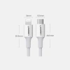 Kabel Ugreen US171 Lightning - USB-C MFi PD 20W 480Mb/s 1m - biały