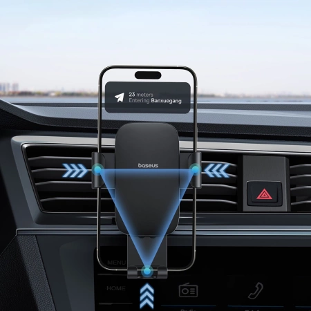 Uchwyt Baseus Metal Age 3 BS-CM028 grawitacyjny do samochodu na kratkę wentylacji - czarny