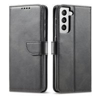 Magnet Case elegancki futerał etui pokrowiec z klapką i funkcją podstawki Samsung Galaxy S21+ 5G (S21 Plus 5G) czarny