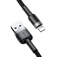 Baseus kabel Cafule USB - Lightning 0,5 m 2,4A szaro-czarny