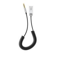 Baseus BA01 odbiornik dźwięku Bluetooth 5.0 kabel adapter audio AUX jack czarny CABA01-01