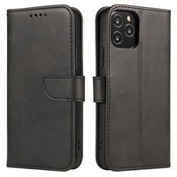 Magnet Case elegancki futerał etui pokrowiec z klapką i funkcją podstawki Samsung Galaxy A21S czarny