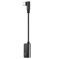 Baseus adapter L45 USB-C do USB-C - jack 3,5mm czarny