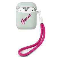 Guess GUACA2LSVSBF AirPods cover niebieski fuksja/blue fuschia Silicone Vintage
