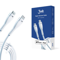 kabel 3mk Hyper Silicone Cable Type-C to Lightning 20W 3A White
