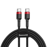 Baseus kabel Cafule PD USB-C - USB-C 1,0 m czerwono-czarny 60W