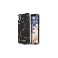 Guess nakładka do iPhone XS Max GUHCI65PCUCHBK czarne hard case Gold Chain Collection