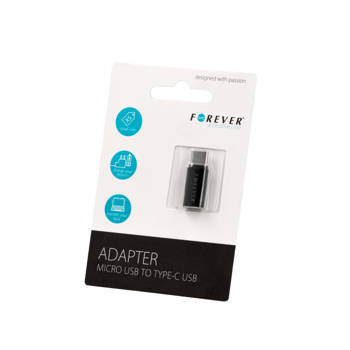 Forever adapter microUSB - USB-C czarny