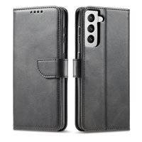 Magnet Case elegancki futerał etui pokrowiec z klapką i funkcją podstawki Samsung Galaxy S21+ 5G (S21 Plus 5G) czarny