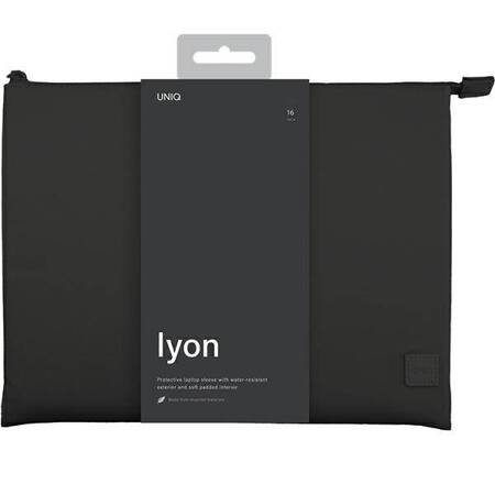  UNIQ etui Lyon laptop Sleeve 16" czarny/midnight black Waterproof RPET 