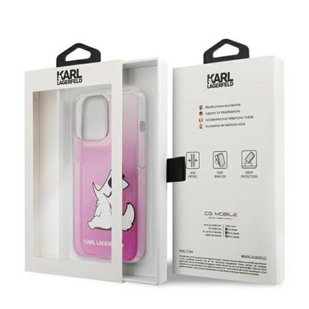 Karl Lagerfeld nakładka do iPhone 13 Pro Max 6,7" KLHCP13XCFNRCPI hard case różowa Choupette Fun