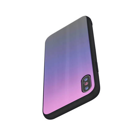 Nakładka Aurora Glass do Samsung Galaxy A32 4G różowo-czarna