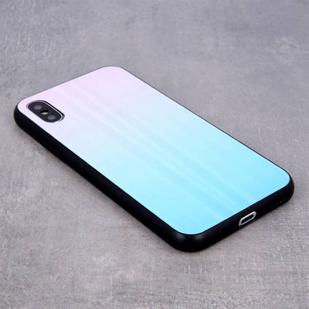 Nakładka Aurora Glass do Xiaomi Redmi Note 10 4G / 10S niebiesko-różowa