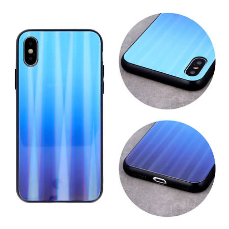 Nakładka Aurora Glass do iPhone X / XS niebieska